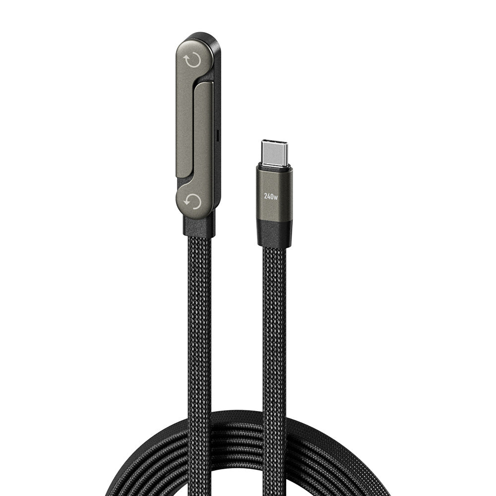 Elbow Fast-Charging Phone Holder Cable (240W / 65W /30W) Type-C To Type-C USB-A To Type-C