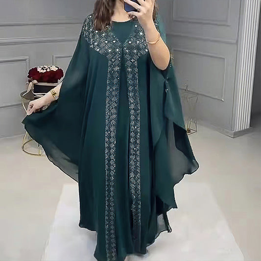 Robe Pearl Chiffon Dress